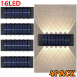 appliques murales solaires led noires decoration extérieure moderne panneaux solaires intégrés ip65