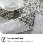 nappe ronde gris jaune moderne 100cm 120cm 150cm motifs géométriques abstraits table décoration intérieureextérieur