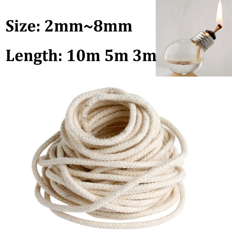 corde tissée coton blanc rustique 2mm 3mm 4mm 5mm 10m 3m 5m accessoire brûleur