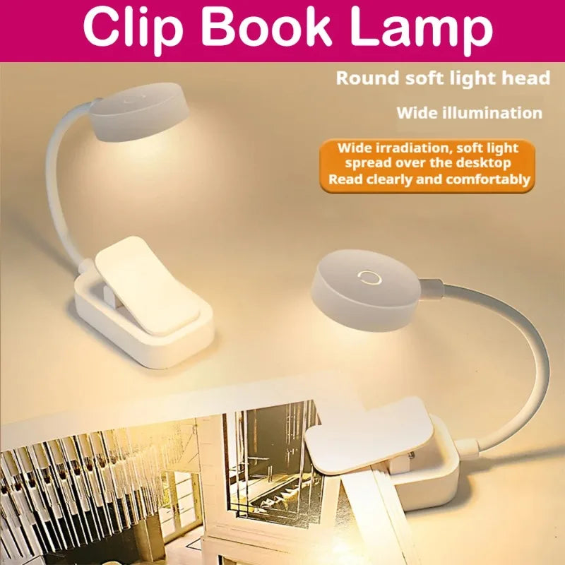 lampe lecture pince led blanc moderne protection yeux portable étudiante