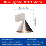 lampe murale moderne aluminium noir argenté gris clair brossée mur fixéeintérieurextérieur