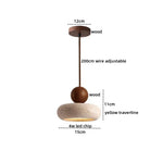 suspension lumineuse moderne pierre naturelle blanc brun lustre salon cuisine chambre minimaliste