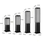 lampe solaire jardin contemporaine 40cm 60cm 80cm led noire transparente minimaliste
