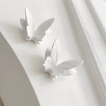 décoration murale papillon blanc relief 3d moderne adhésif plâtre minimaliste fixe maison