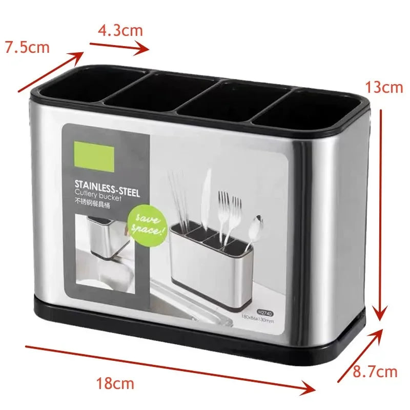 pot ustensiles argenté moderne drain auto cuillères fourchettes couteaux batteur cuillère soupe pique nique