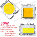 lampe led 50w blanc froid neutre chaud moderne opacité mat 76x74mm 80x31mm dc30v