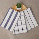 serviettes cuisine coton blanc bleu marine rayures classiqueReusable Washable Table Mat Napkin Dinner