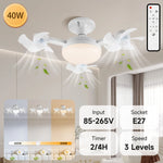ventilateur plafonnier led moderne blanc grille ventilation télécommande couleurs adjustable 249 2000 lumens