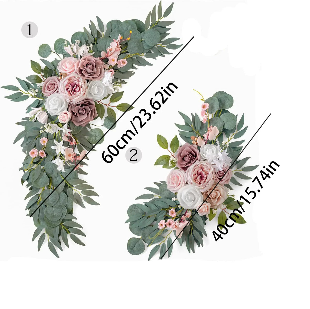 décoration mariage boho panneau bienvenue fleurs artificielles eucalyptus bois texturéextérieur
