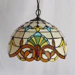 lampe suspendue art deco multicolore motifs floraux ampoule e27 anneaux métalliques chambre salon étude