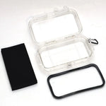 boîtes rangement transparentes plastique intérieur noir pratique modernes boucle carabiner tapis bague protection