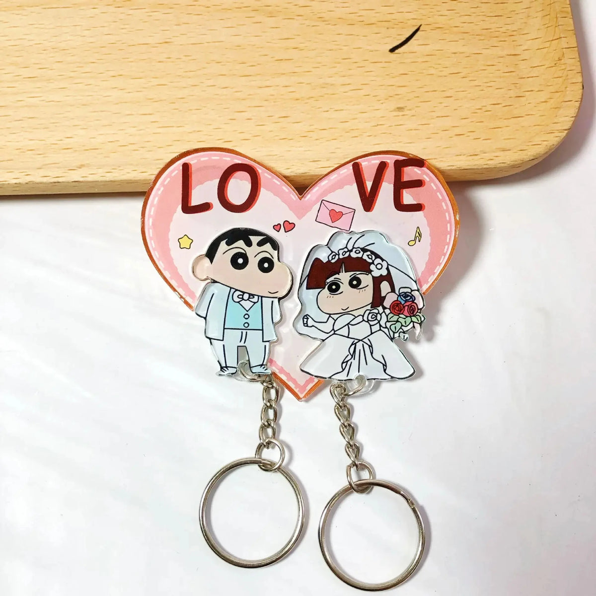 porte clés mural kawaii ours chien cœur rose décoration maison