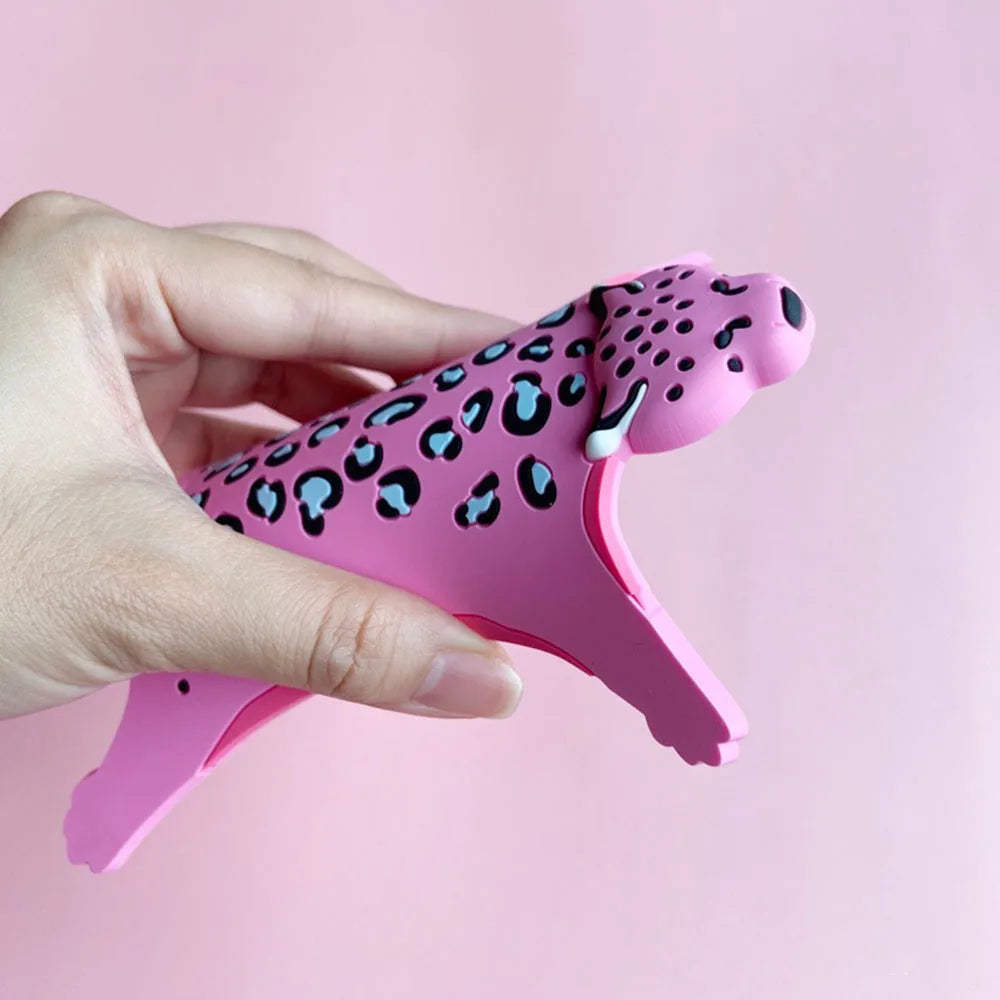 porte gobelet animaux imprimés créatif moderne adhésif rose jaune bleu marron tigre léopard