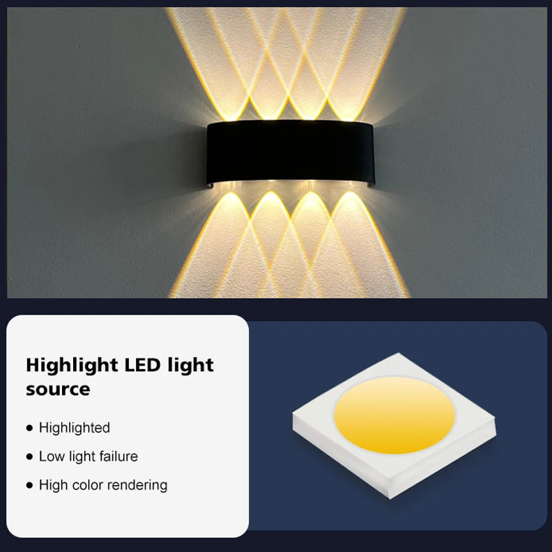 Applique murale LED argentée pour couloir élégant