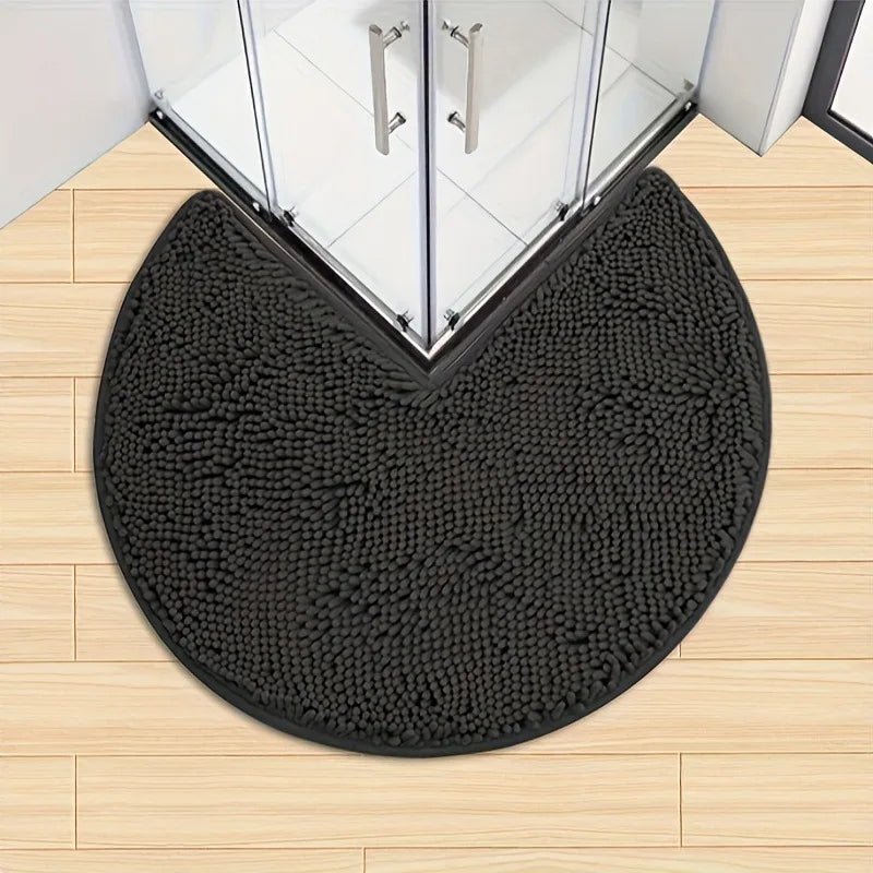 tapis bain moderne rouge gris boules relief salle bain antidérapant doux épais respectueux environnement