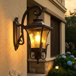 lampe murale extérieure classique marron verre opalin ip54 aluminium e27 fixations éclairage maison 10m²
