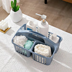 panier rangement multifonction plastique gris blanc ajouré moderne utilitaire épices savons outils nettoyage