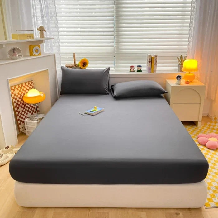 housse lit couleur unie rose clair gris bleu marine noir rose pâle moderne adhésive