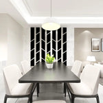 panneau decoratif acrylique geometrique moderne blanc noir decoration mur salon chambre