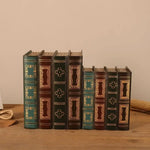 boîtes rangement vintage ornements livre décorative réutilisables ornement doré motifs géométriques