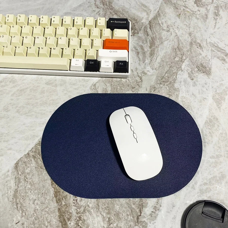 tapis souris simili cuir noir gris clair moderne plateau souris clavier