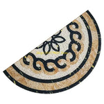 tapis sol antidérapant floral brodé beige noir blanc rose classique traditionnel imperméable moderne