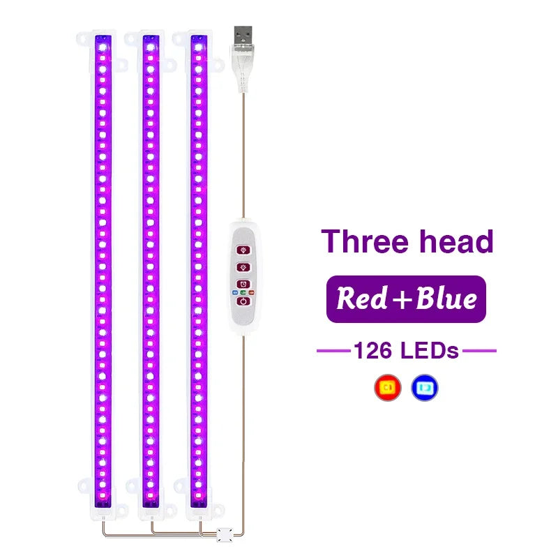 lampe led croissance plante intérieure blanche rose bleu moderne 30cm usb