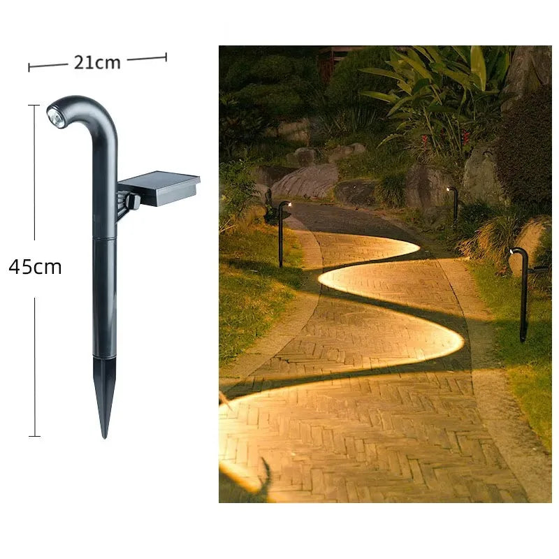lumière solaire noire ip66 moderne panneau solaire led semi transparent piquetextérieur auto alimentée wireless