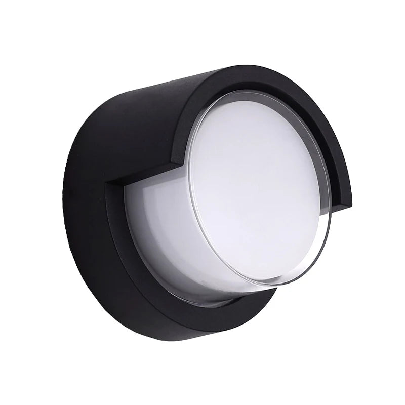 lampes murales extérieures modernes led ip65 étanches noir blanc minimaliste