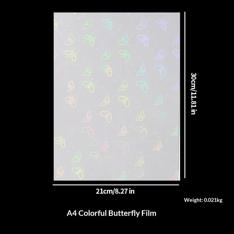 feuilles holographiques décoratives argentées cœurs étoiles motifs brillants moderne scintillant