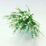 bouquet artificiel moderne fleurs blanches violettes jaunes ornement maison extérieur noël anniversaire mariage