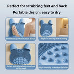 brosse bain moderne bleu vert grenouille adhésif bristles pointus pratique