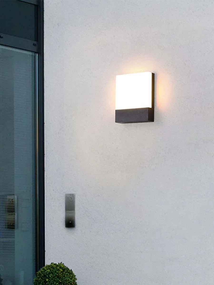 lampe murale led moderne minimaliste noir blanc ip65 extérieure