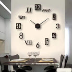 horloge murale moderne minimaliste multiple pièces couleurs vert fluo noir or argent rouge