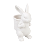 cache pot forme lapin motif végétal blanc vert rose décoration intérieur pâques animalier sculpté
