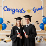 guirlande décoration fête graduation lettres paillettes chapeau diplôme ballons confettis