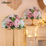 bouquet artificiel rose pâle blanc élégant intérieur mariage anniversaire baby shower
