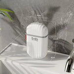 porte savon moderne blanc translucide rayures adhésif compact voyage savon pochette rangement washbag minimaliste