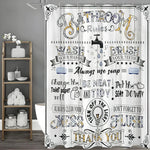 rideau douche blanc motif humoristique gouttes d'eau métalliques vintage 170x180cm 200x180cm