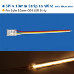 connecteurs led transparents 2pin 3pin clips câbles rgb cct cob 5v 12v 30v ul