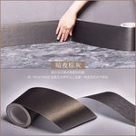 ruban decoratif adhesif or noir blanc marbre brillant moderne mur carrelage porte fenetre