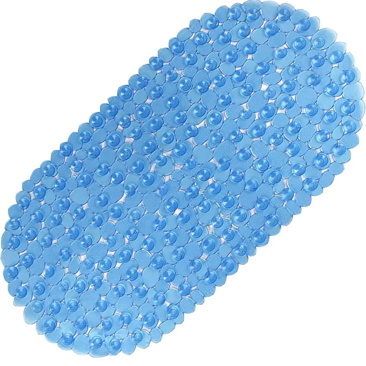 tapis bain bleu clair relief drainage moderne ventouses 24x16 pouces