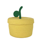 boîte rangement tissu tressé rouge jaune rose orange moderne décorative sans bpa