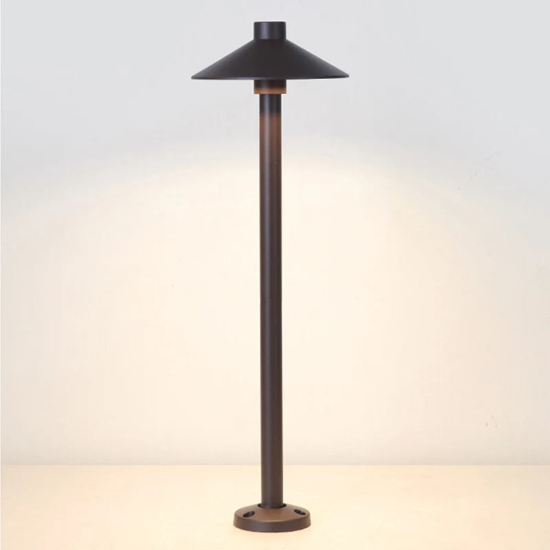 lampe extérieure moderne led noire étanche aluminium base fixation 500mm 690mm
