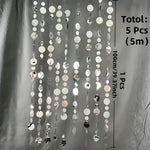 rideau paillettes argent blanc brillant decoration mariage anniversaire noel glamour