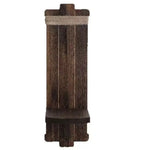 support mural décoratif bois rustique finition naturelle rustique moderne fixation murale bougie plante vase