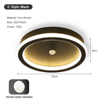 lumière détecteur mouvement noir blanc doré moderne flux lumineux led 249 2000v