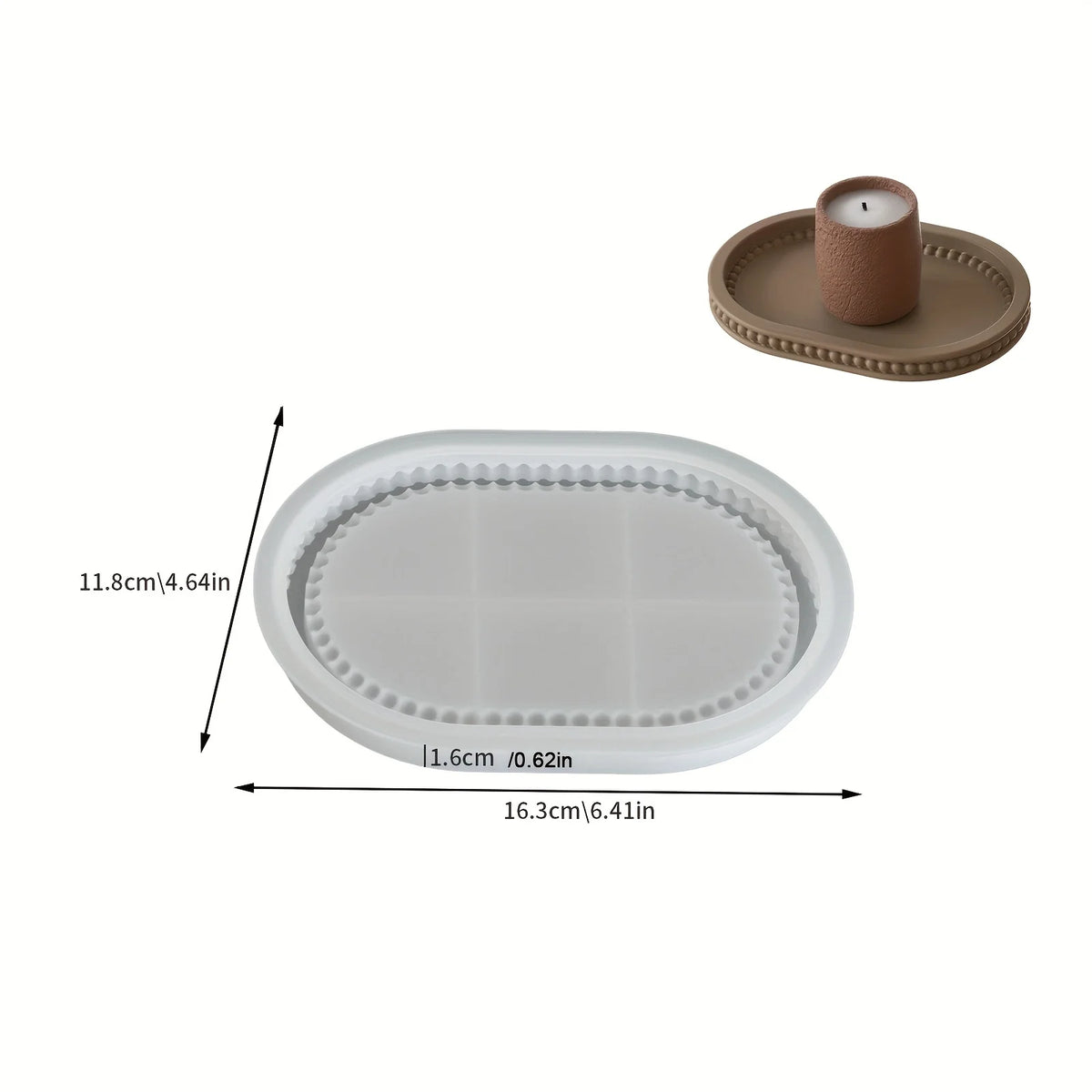 plateau présentation silicone plateau INS bougie fleur séchée vase figurine maison motif découpé calendrier