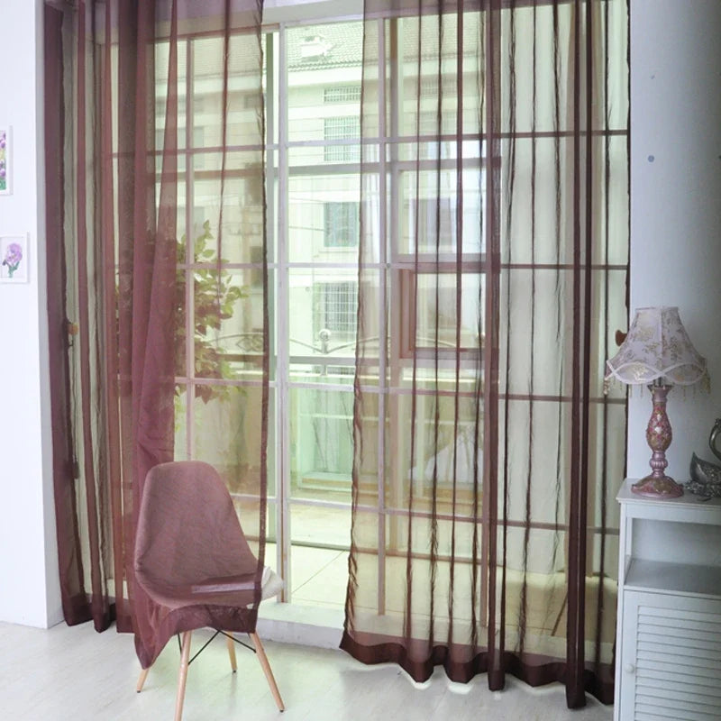 rideaux transparents moderne blanc motif plissé vertical décoration salon chambre coucher