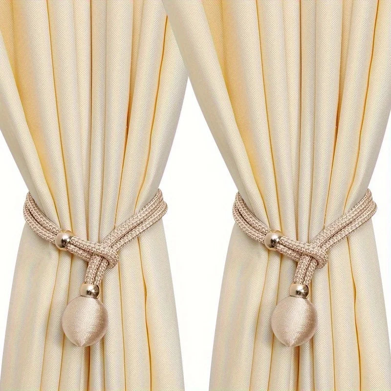 attaches rideaux décoratives polyester tressure élégantes couleurs variées fixations rideaux elastiques